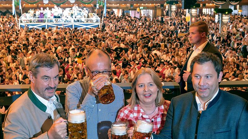 Markus Söder auf dem Oktoberfest