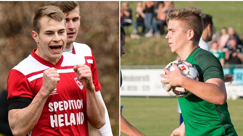 Wer von den beiden Ballerm&auml;nnern trifft am Sonntag im Pokalfinale? Louis G&ouml;hring vom TSV M&ouml;nchr&ouml;den oder Felix Maurer vom TSV Neukenroth?