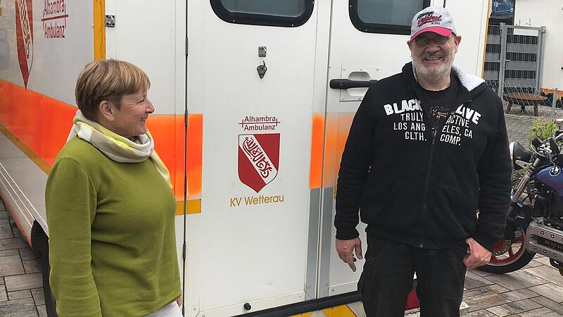 Karolin B&auml;nker und Michael Kuchenreuther waren mit dem Wagen bei der Alhambra.