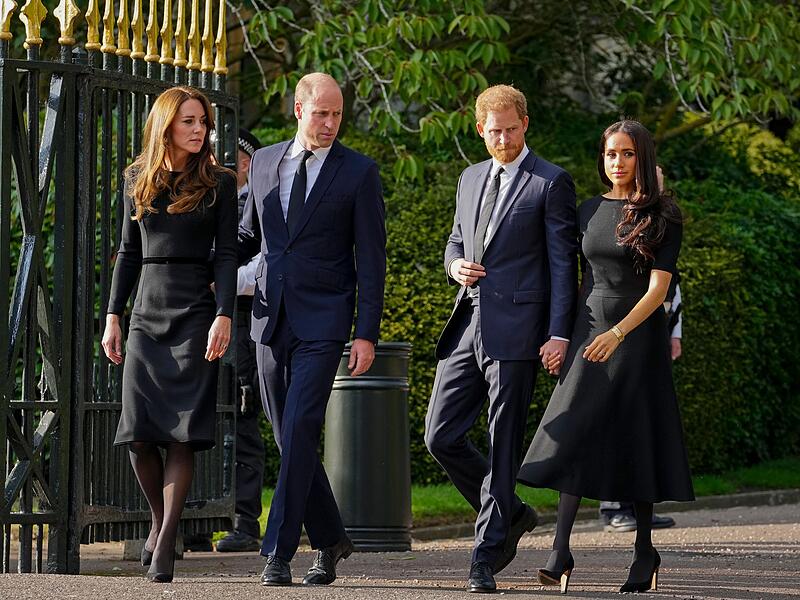 Kate und William mit Harry und Meghan