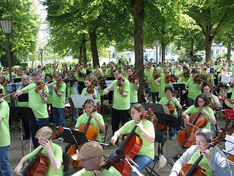 Gemeinsam sorgten die 600 Musikerinnen und Musiker f&uuml;r jede Menge G&auml;nsehaut-Momente.