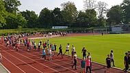 Schülerinnen und Schüler des E.T.A. Hoffmann-Gymnasiums Bamberg bei den diesjährigen Bundesjugendspielen.