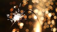 Wunderkerze brennt an Silvester Wunderkerze brennt an Silvester