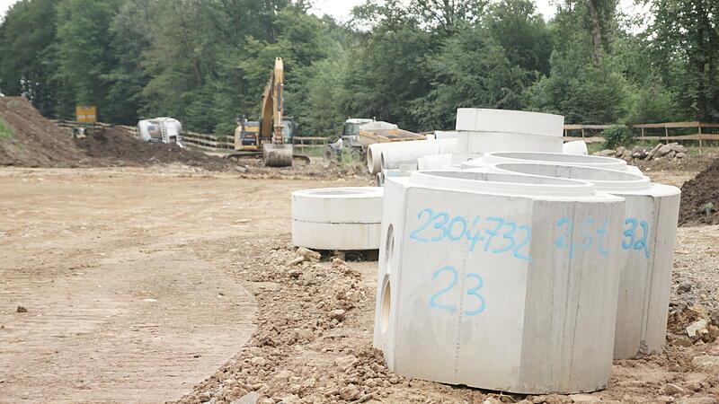 Hammelburger Berg bei Bad Brückenau: Baustelle im Plan