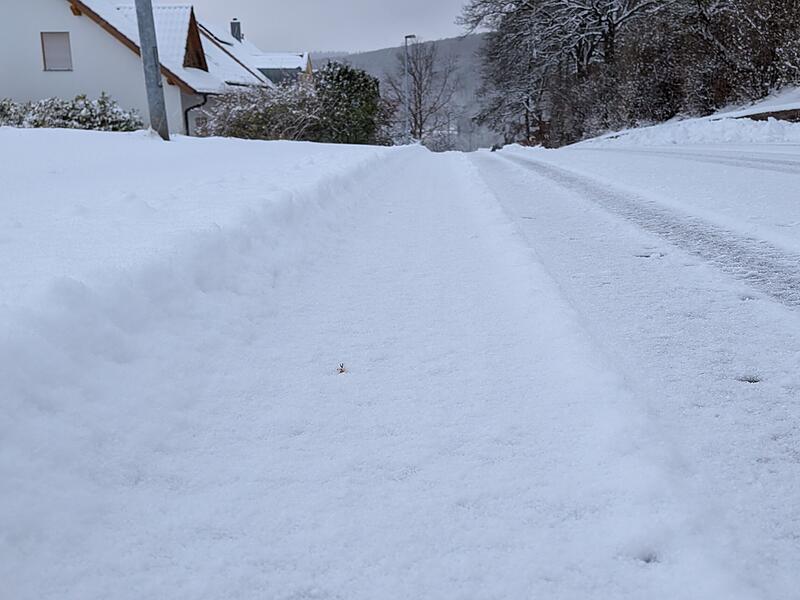 Schnee in Bad Br&uuml;ckenau: Bis zum Morgen des 2. Januars hat es &uuml;ber 10 Zentimeter Neuschnee gegeben.
