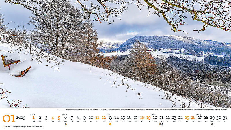 Kalenderblatt aus dem Kalender "Neue Ansichten - Rh&ouml;n 2025"