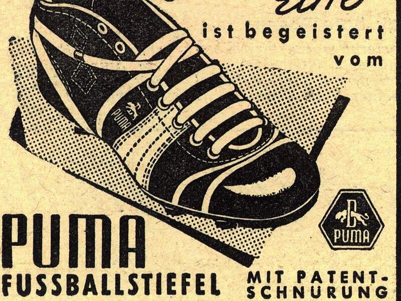 1952: Die deutsche Fu&szlig;ballelite ist begeistert von Puma.
