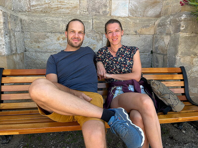 Per Haustausch in Coburg gelandet: Lisa und Benjamin Hackl aus &Ouml;sterreich.