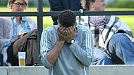 Da konnte „Mönche“-Trainer Achim Engel nicht mehr hinsehen. Da konnte „Mönche“-Trainer Achim Engel nicht mehr hinsehen.