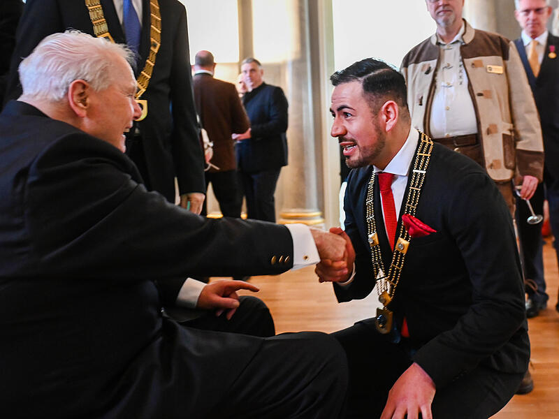 Gro&szlig;er Empfang in Coburg: Mehr als 200 geladene G&auml;ste gratulierten Andreas Prinz von Sachsen-Coburg und Gotha zum 80. Geburtstag.