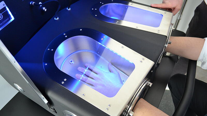 K&auml;lteanwendung im Alpha Cooling Ger&auml;t