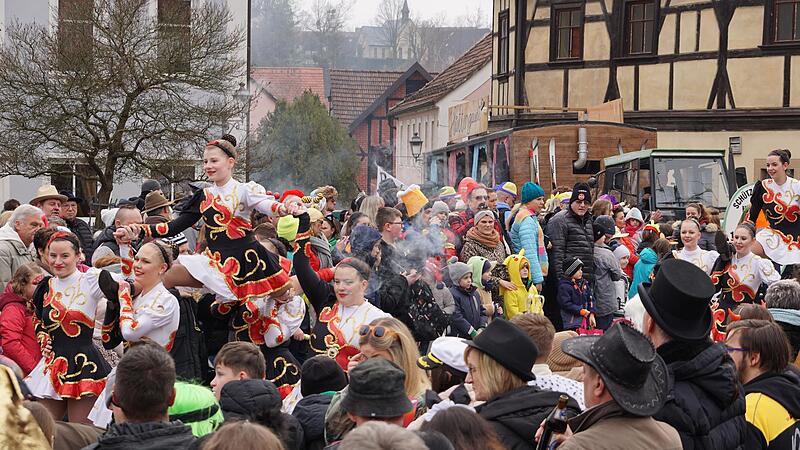 Baunach in der Hand der Narren: Der Faschingsumzug zog sich durch die Stadt.