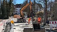 Baustelle Rosenstraße Baustelle Rosenstraße in Richtung Schützenstraße