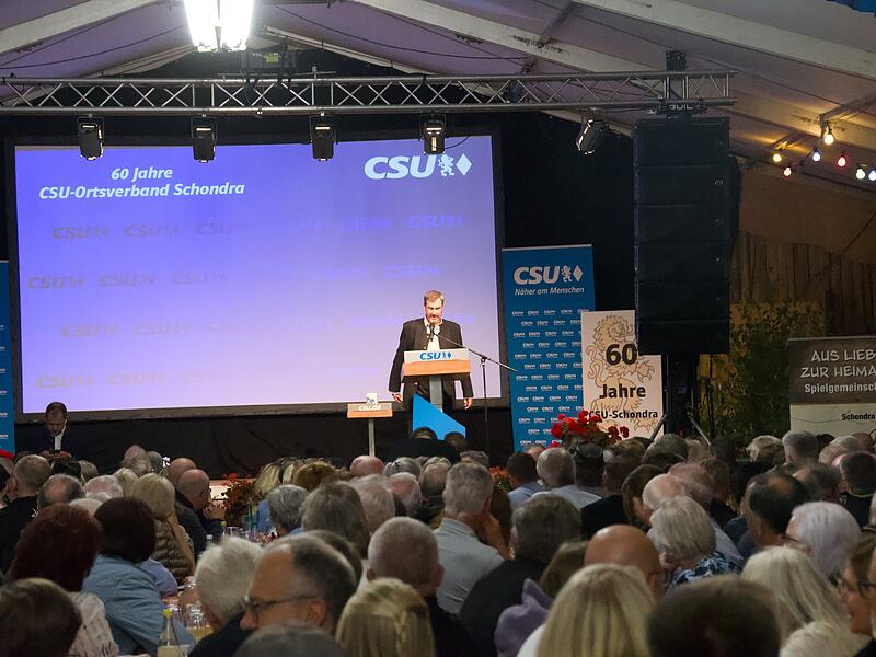 Feier 60 Jahre CSU Schondra mit Ministerpräsident Markus Söder