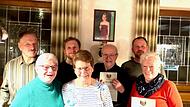 Ehrungen für 40 Jahre Treue: (von links) Reinhold Becker, Hiltrud Meindl, 1. Vorsitzender Lorenz Neder, Anni Wilm, Gisbert Stöber, 2. Vors. Sebastian Greubel und Helene Becker