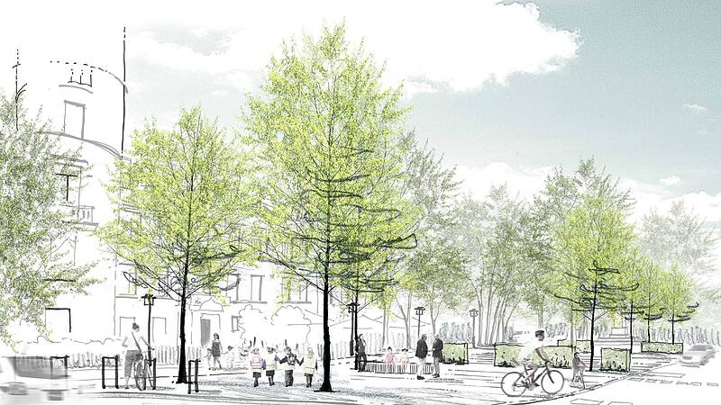 Mehr Gr&uuml;n, weniger Asphalt, mehr Aufenthaltsqualit&auml;t: Der Ernstplatz in Coburg bekommt ein neues Gesicht.