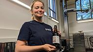 Luisa Kober gehört zum Brauteam der Röthelheimbräu. Quasi nebenbei forscht sie an den antibakteriellen Eigenschaften des Hopfens.