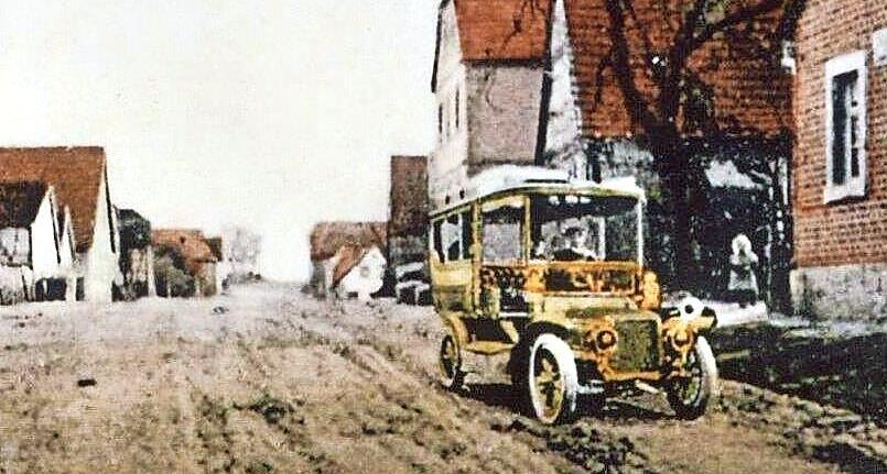 Straßenpartie in Hofstetten um 1920 Straßenpartie in Hofstetten um 1920