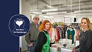 Kreislaufkaufhaus Bamberg: Volker Hütteroth, Gabriele Hofmann und Monika Patzelt sorgen im Bamberger Kreislauf-Kaufhaus für ein soziales und nachhaltiges Einkaufserlebnis.