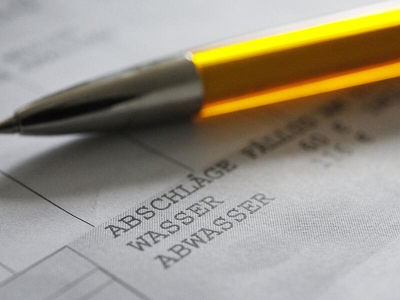 Kosten für Wasser und Abwasser