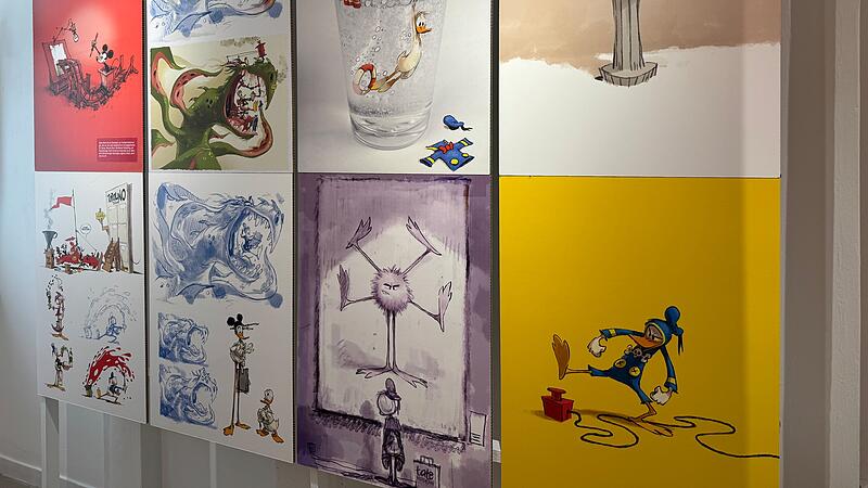 &bdquo;Enten, die sich in Raketen retten&ldquo; hei&szlig;t die Ausstellung, die sich dem Werk des K&uuml;nstlers Florian Satzinger widmet &ndash;  eine von mehreren beim Comicsalon in Erlangen.