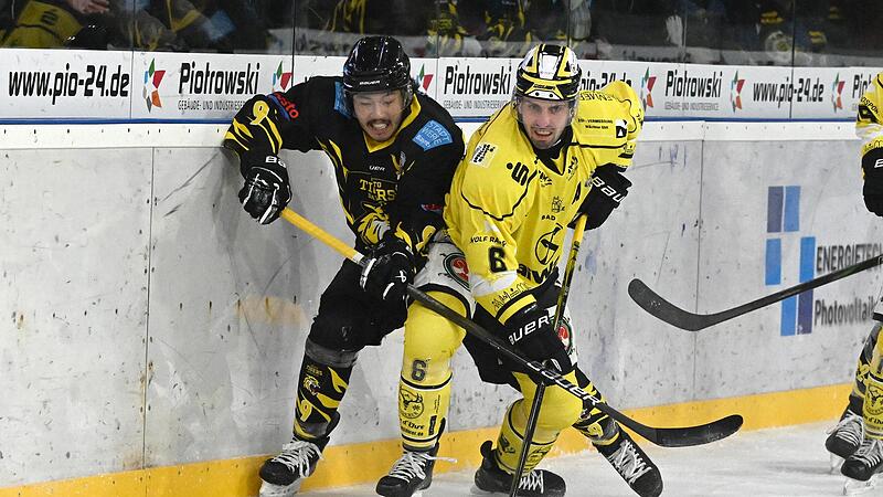 Chris Seto (l.) und die Bayreuth Tigers haben mit den Bietigheim Steelers am Freitag eine harte Nuss zu knacken.