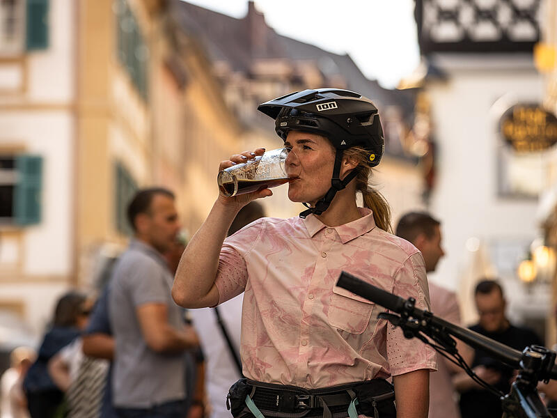Kaddi Kestler ist gebürtige Bambergerin, pendelt zwischen München und Hallstadt und hat für Bamberg nur ein Wort: Premium!