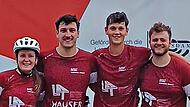 Stolz zeigen sich die Trialfahrer des MSC Fränkische Schweiz (von links): Lina und Luis Knauer, Noah Lämmlein und Paul Hopfengärtner.MSC Fränkische Schweiz Stolz zeigen sich die Trialfahrer des MSC Fränkische Schweiz (von links): Lina und Luis Knauer, Noah Lämmlein und Paul Hopfengärtner.MSC Fränkische Schweiz