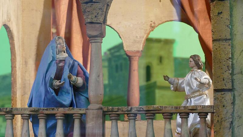 Szene aus der Krippe in St. Martin