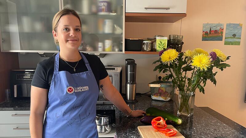 Anna M&uuml;ller in ihrer K&uuml;che in Gro&szlig;enseebach. Die Fr&auml;nkin hat bei der TV-Show Die K&uuml;chenschlacht auf den dritten Platz geschafft.