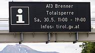 Demonstration und Totalsperre auf Brennerautobahn