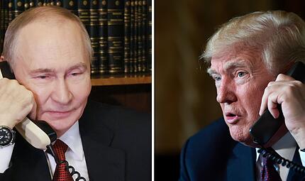 Donald Trump und Wladimir Putin telefonieren.