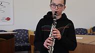 Ein gro&szlig;es Talent an der Klarinette: Oliver Schnellbach hat das silberne Abzeichen (D2) des Bayerischen Blasmusikverbandes erhalten. Auch an Wettbewerben hat er schon teilgenommen.