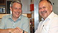 Bürgermeister Matthias Müller (rechts) und der wiedergewählte Großziegenfelder Ortssprecher Andre Hessner.Roland Dietz Bürgermeister Matthias Müller (rechts) und der wiedergewählte Großziegenfelder Ortssprecher Andre Hessner.Roland Dietz