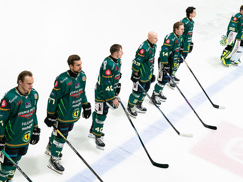 Michail Guft-Sokolov (2. v. links) sieht die Alligators im Aufw&auml;rtstrend. Den gilt es gegen Passau und in Stuttgart zu best&auml;tigen.