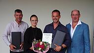Unser Bild zeigt (von links) Oliver Sch&ouml;nwiesner, Katharina Beck, Tobias Geipel und Matthias B&uuml;hner