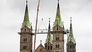 Bamberger Dom: Abbau der Montagebrücke  2025