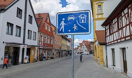 N&uuml;rnberger Stra&szlig;e Richtung ParadeplatzForchheim & Fr&auml;nkische Schweiz