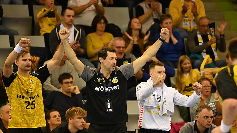 Coach Anel Mahmutefendic und sein HSC Coburg durften einen Sieg gegen den TVB Stuttgart bejubeln.