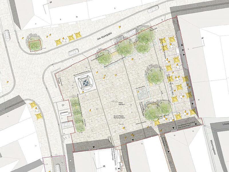 So &auml;hnlich k&ouml;nnte der Marktplatz in Hammelburg nach der Neugestaltung aussehen.
