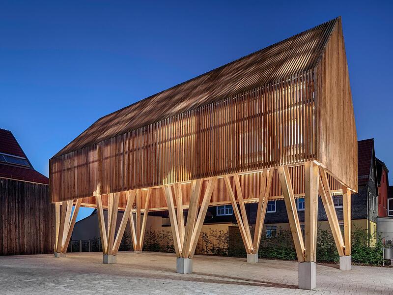 Der Pavillon  in der Neuen  Mitte von Mitwitz