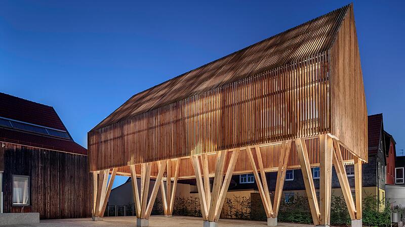 Der Pavillon  in der Neuen  Mitte von Mitwitz