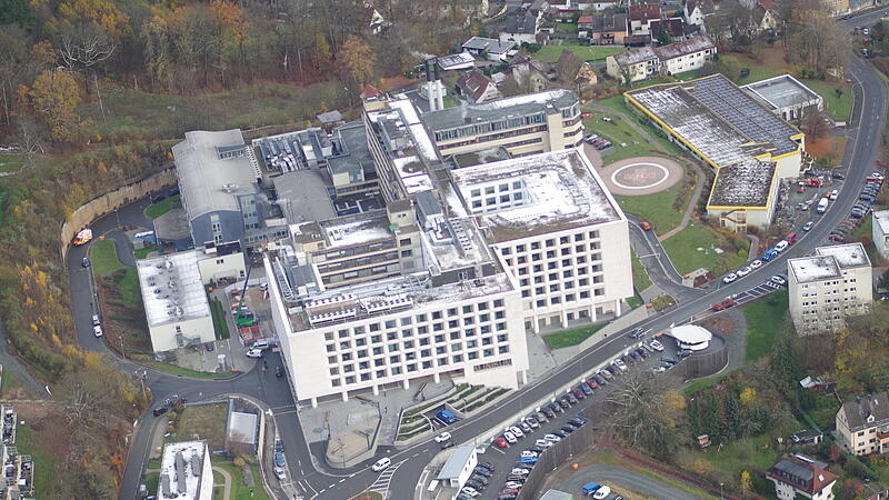 Kulmbach von oben: Klinikum Kulmbach