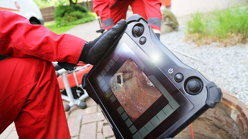 Die Kanalinspektion in Wiesenthau erfolgte mit Kamera.