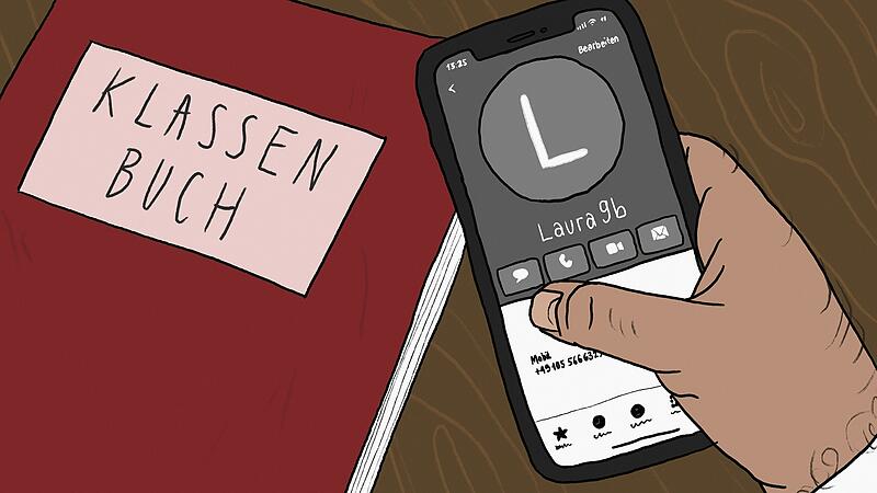 Ein Lehrer aus Unterfranken schickte einer Schülerin anzügliche Nachrichten. Der auf dieser Illustration angegebene Name und die Klasse sind willkürlich und erfunden. Ein Lehrer aus Unterfranken schickte einer Schülerin anzügliche Nachrichten. Der auf dieser Illustration angegebene Name und die Klasse sind willkürlich und erfunden.