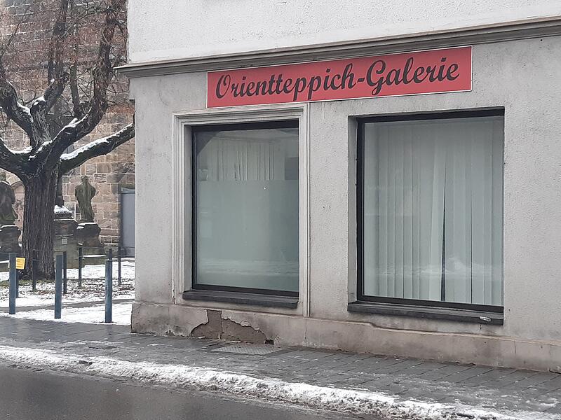 Die Fl&auml;che der ehemaligen Orientteppich‑Galerie ist seit Langem ungenutzt.
