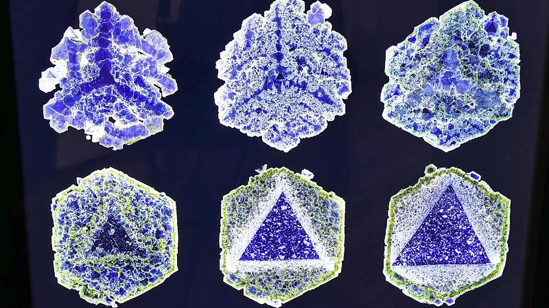 Hochaufl&ouml;sende Mikrofotografie von Dr. Paul Rustemeyer macht die innere Welt schwarzer Turmaline sichtbar.