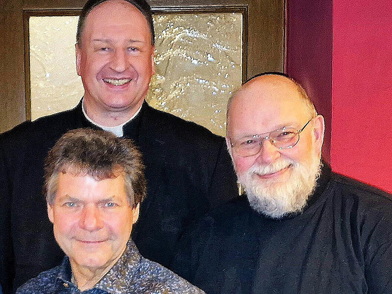 Die drei Kreisheimatpfleger Uwe Franke, Monsignore R&uuml;diger Feulner und Harald Stark