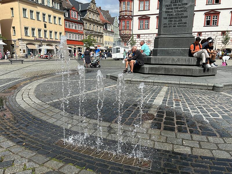 Brunnen am Coburger Marktplatz Brunnen am Coburger Marktplatz