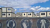 Umgeben von Gewerbebetrieben, entsteht auf diesem Grundstück am Moosanger im Osten von Haßfurt ein Container-„Dorf“ für bis zu 100 Geflüchtete. Umgeben von Gewerbebetrieben, entsteht auf diesem Grundstück am Moosanger im Osten von Haßfurt ein Container-„Dorf“ für bis zu 100 Geflüchtete.